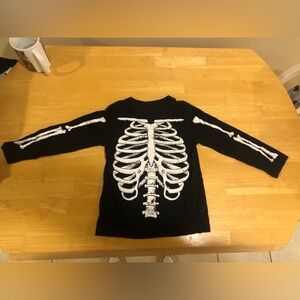 Children’s Place Boys Skeleton Shirt Size 4T XS Halloween outfit Long Sleeve